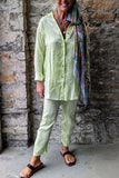 Women's casual mercerized solid color suit