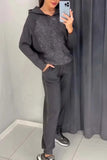 š„Women's casual diamond embellished hooded track suit