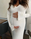 Fall New Sleeved Knit Midi Dress (Buy 2 Free Shipping)