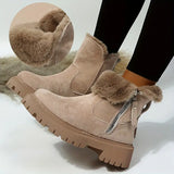 Women's Plush-Lined Ankle Martin Zipper Boots ( BUY 2 FREE SHIPPING )