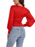 Women's Slim Fit Elegant V Neck Tops (Buy 2 Free Shipping)