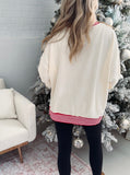 Women's Skating Santa Sequin Pullover (Buy 2 Free Shipping)
