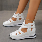 Side Zipper Comfortable Lightweight Wedge Sandals