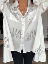 New Letter Print Fashion Lapel Shirt (Buy 2 Free Shipping)