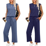 Women's Sleeveless Top & Wide-Leg Pants 2-Piece Set