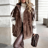 Women's Casual Hooded Zip-Up Plush Coat