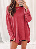 Women's Oversized Waffle Knit Top (Buy 2 Free Shipping)