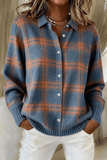 CLEARANCE SALE🔥 Women's Plaid Print Casual Cotton Buttoned Cardigan Sweater[Buy 2 Free Shipping]