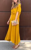 Women's V-neck Solid Color Cotton and Linen Two-piece Suit