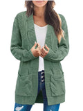 Women's Long Sleeve Cable Knit Cardigan Sweaters