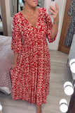 New Bohemian Casual Print V-neck Long Dress (Buy 2 Free Shipping)