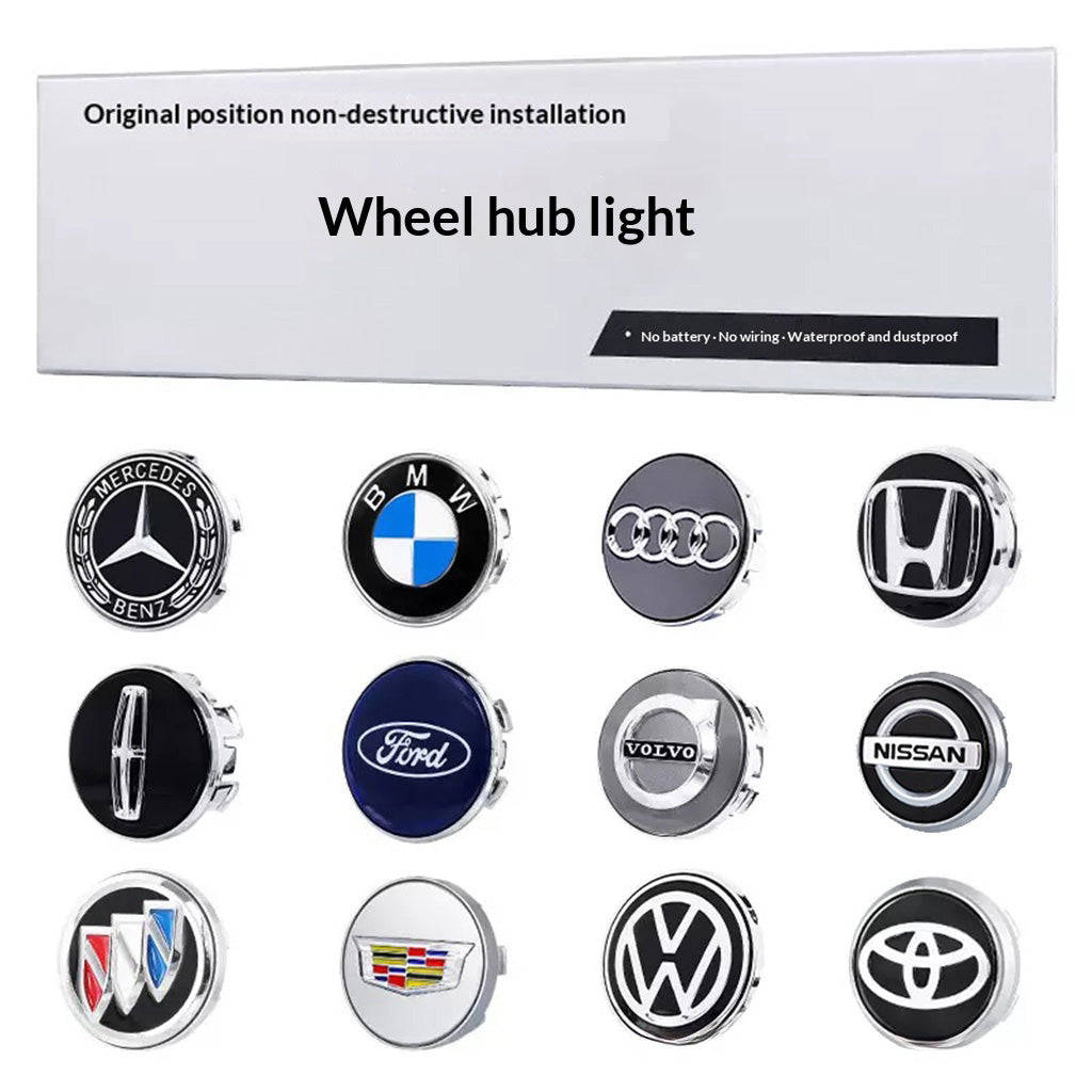 4PCS Self-powered Car Wheel Hub Floating Center Caps