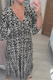 New Bohemian Casual Print V-neck Long Dress (Buy 2 Free Shipping)