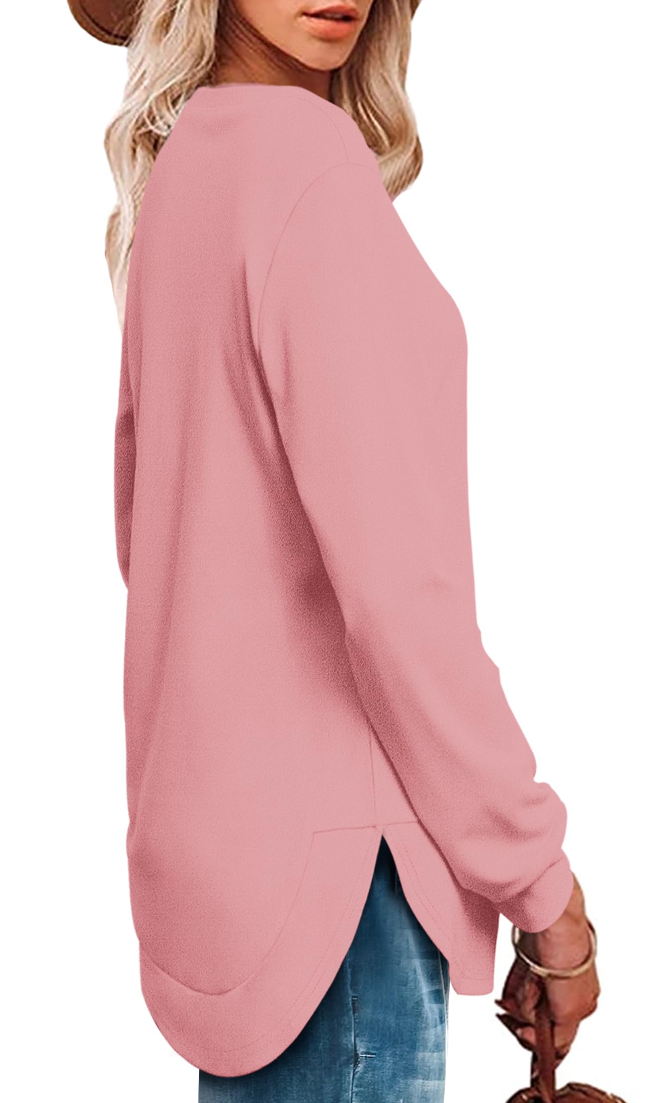 Women's High Low Curved Hem Tops (Buy 2 Free Shipping)