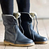Waterproof Wool Lined Leather Orthopaedic Snow Boots