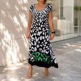 Casual Printed Short Sleeve Dress
