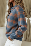 CLEARANCE SALE🔥 Women's Plaid Print Casual Cotton Buttoned Cardigan Sweater[Buy 2 Free Shipping]