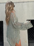 New Women's Crochet Hollow Out Cover Up (Buy 2 Free Shipping)