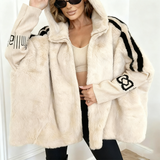 Women's Casual Hooded Zip-Up Plush Coat